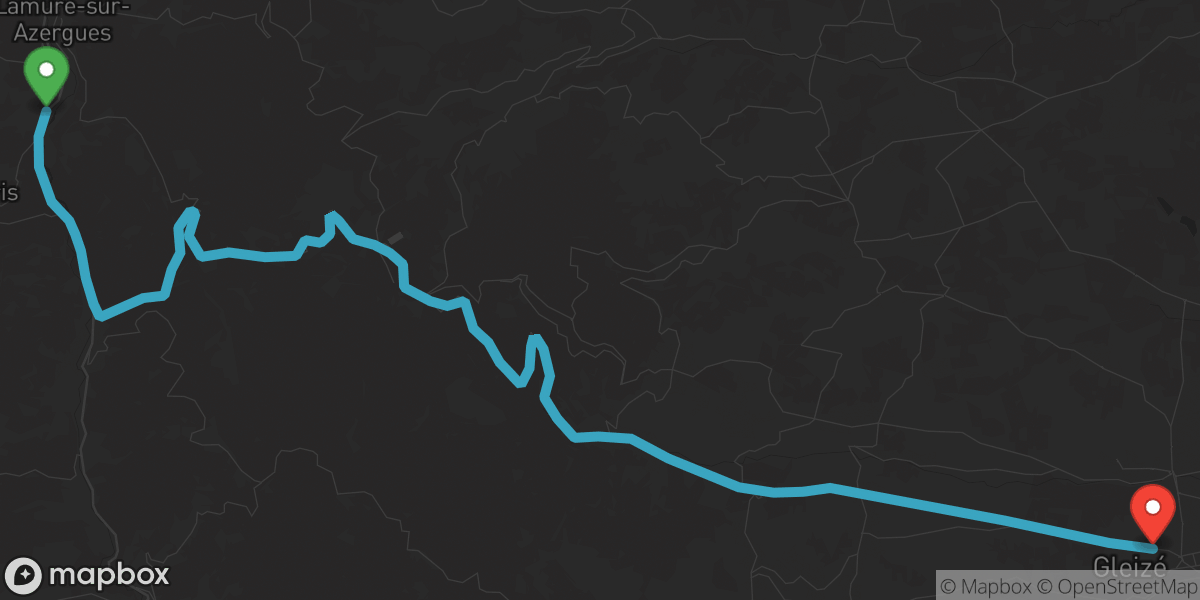 Lamure Sur Azergues -->	villefranche Sur Saône