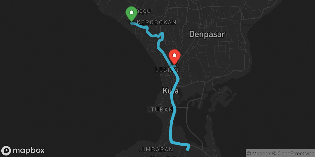 Canggu - Jimbaran - Denpasar