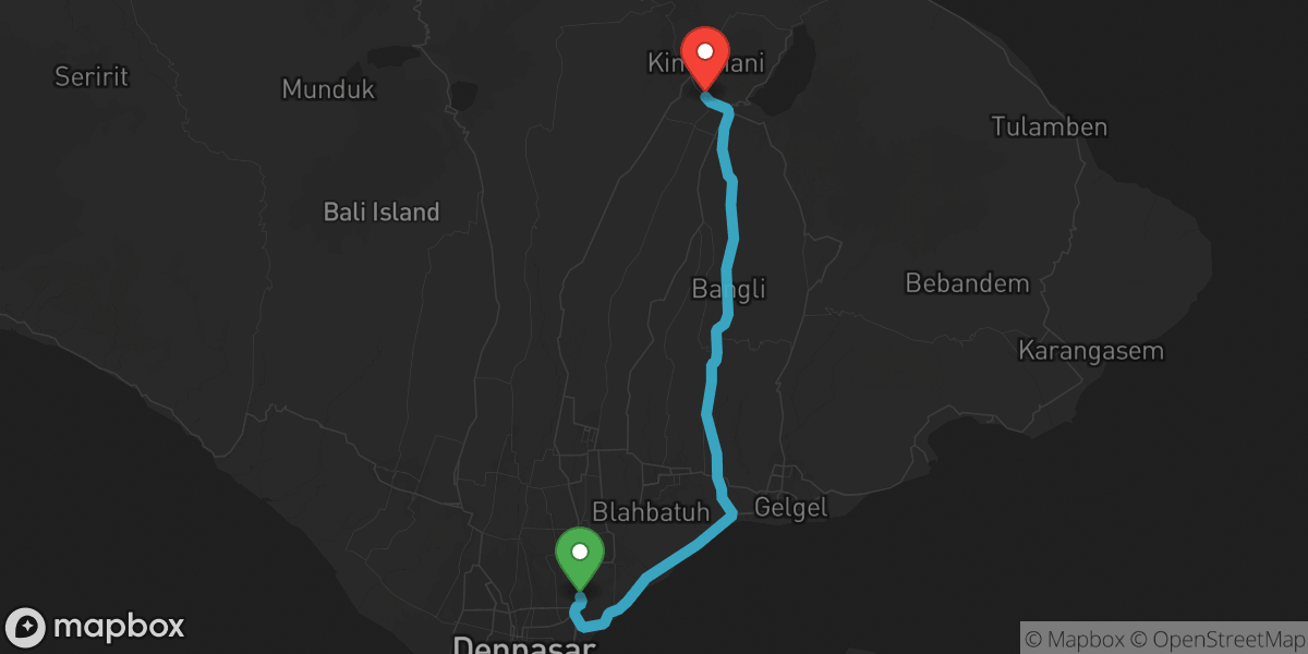 Batubulan - Kintamani (Straight road)